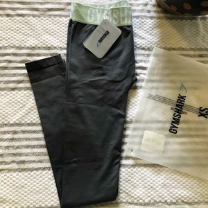 Gymshark Fit Leggings— Grey/Light Green